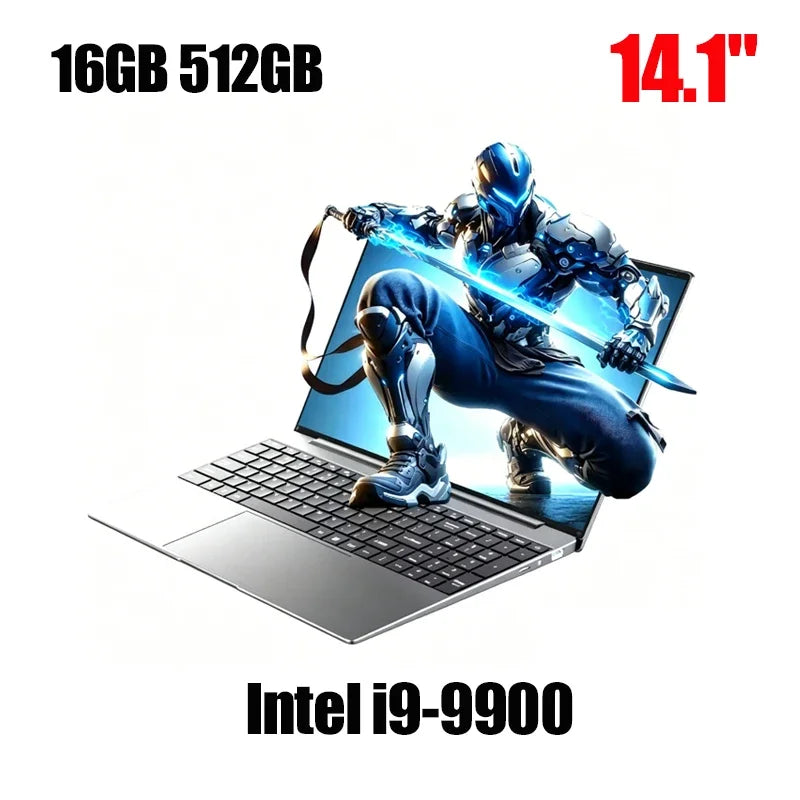 14.1" Laptop, Intel Core i9-9900, 16GB RAM, 1TB SSD, Windows 11, Fingerprint Reader
