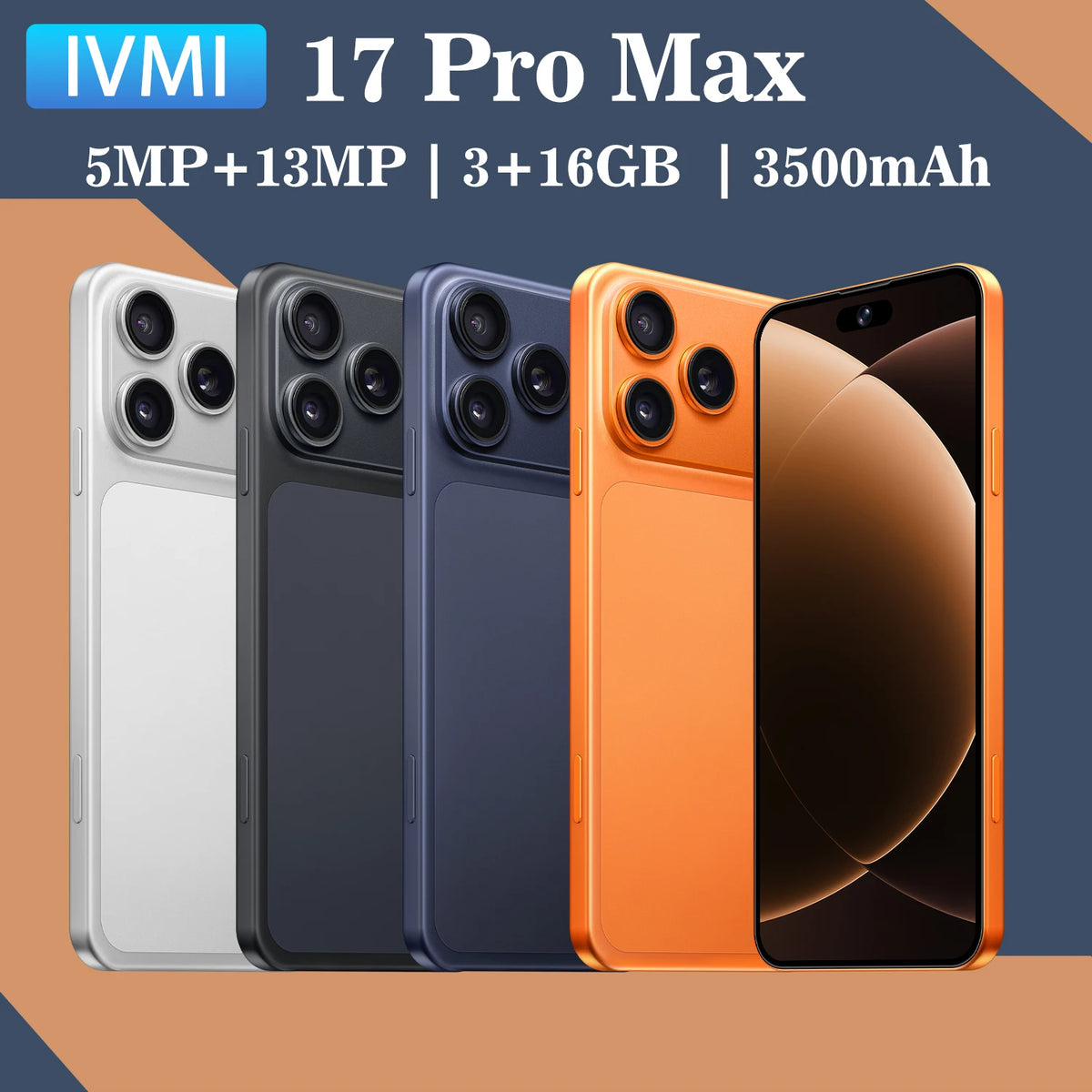 IVMI Global Vision 17 Pro Max Smartphone, 6.7", 3GB RAM, 16GB, 4G