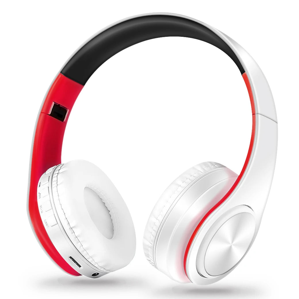 Gold Wireless Bluetooth Headphones with Built-in Microphone