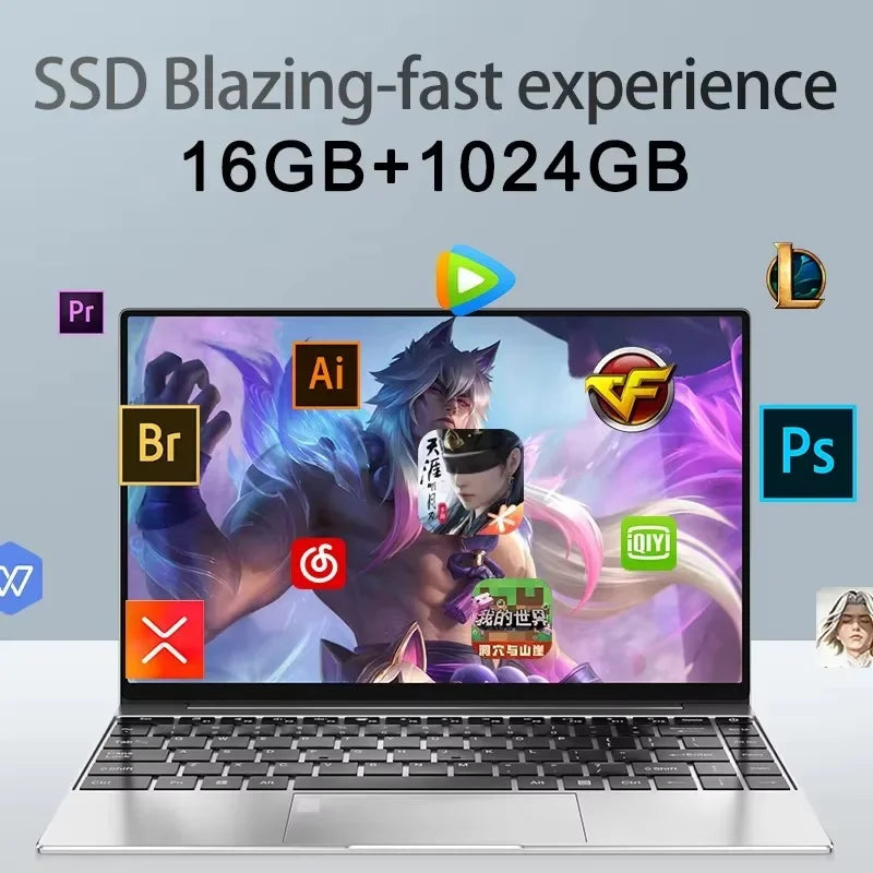Laptop keyboard and fingerprint reader detail