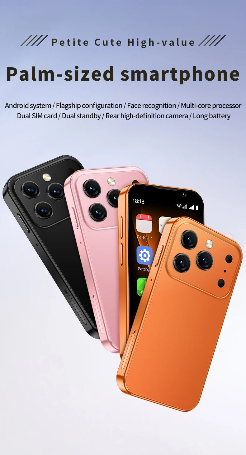 هاتف SOYES XS18 Pro الذكي الصغير، 3.0 بوصة، 2 جيجابايت رام، 16 جيجابايت، شريحتان