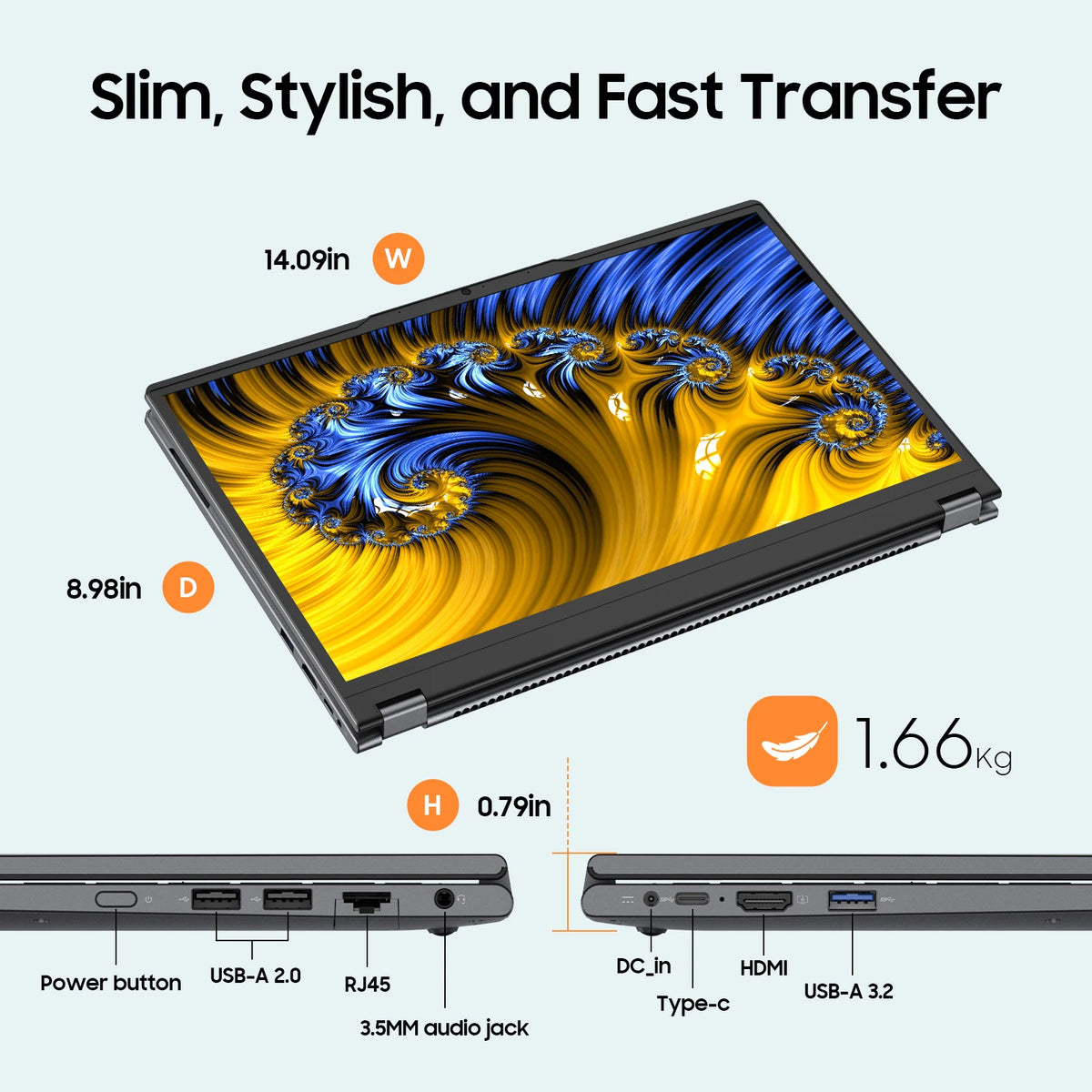 15.6" 2-in-1 Touchscreen Laptop, AMD Ryzen 3 3200U, 8GB RAM, 256GB SSD