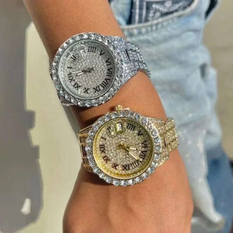 Women's Rhinestone Bracelet Quartz Watch, Crystal Dial
